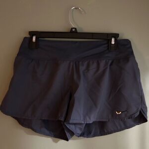 Blue Athletic Swim Shorts Lightweight Elastic Waist
